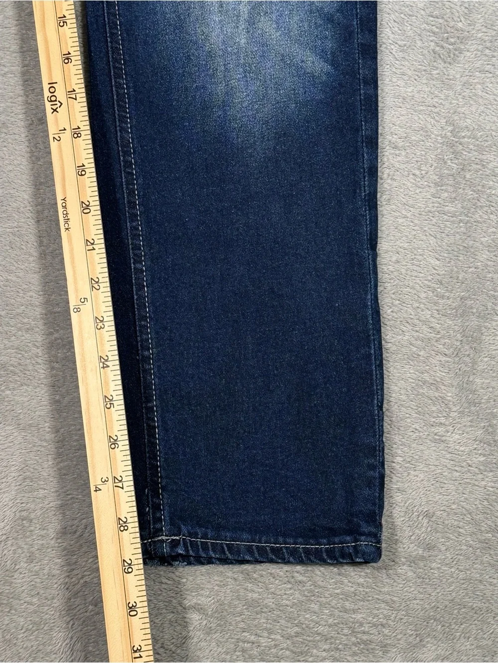 Buffalo David Bitton Ash-X Mens Jeans 33x30 Slim Stretch Dark Wash Distressed